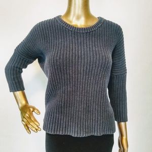 Madewell 1937 Blue Chunky Knit Cozy Small Sweater